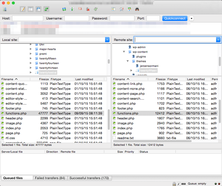 Host go to theme folder