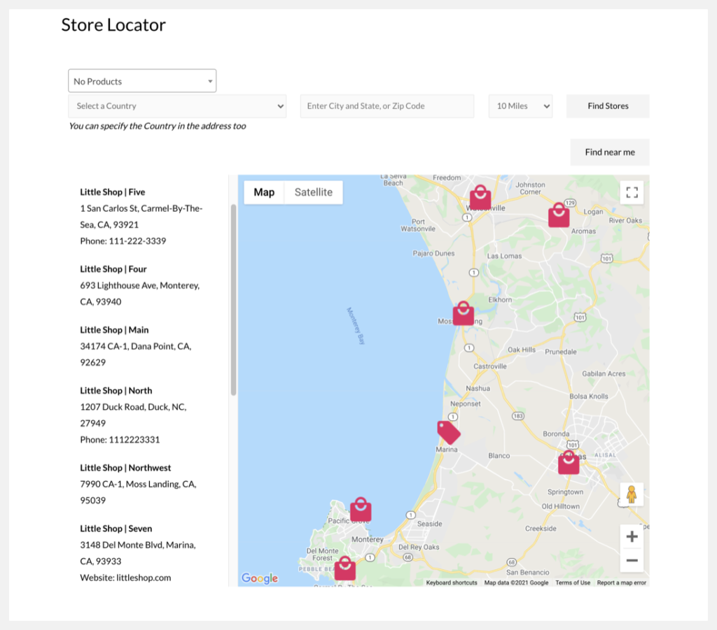 store locator map