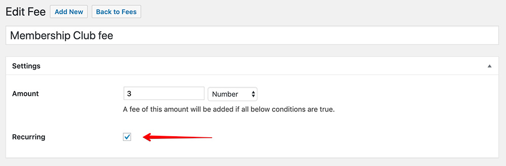 woocommerce subscriptions recurring fee