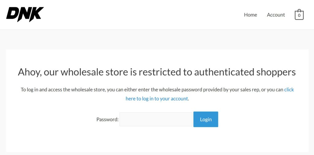 Woocommerce Wholesale Store Members Only Access page