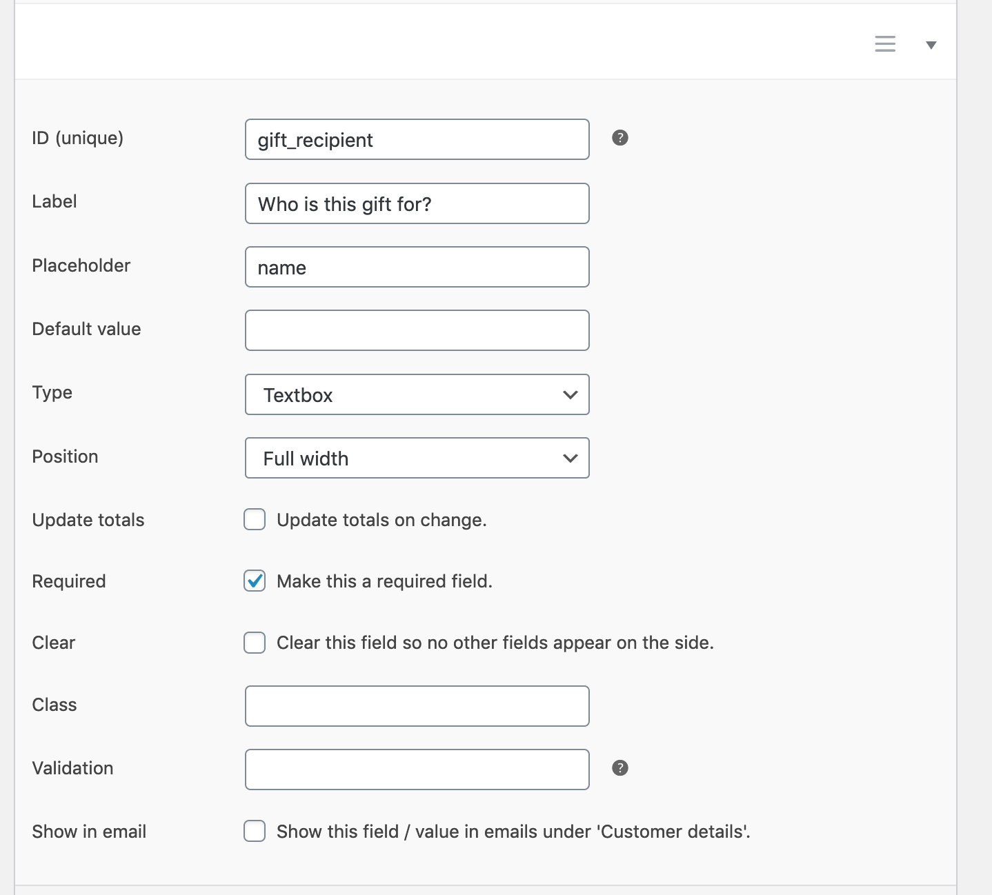 New WooCommerce Checkout Field