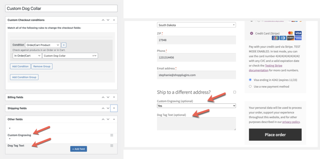 WooCommerce Checkout page add custom fields