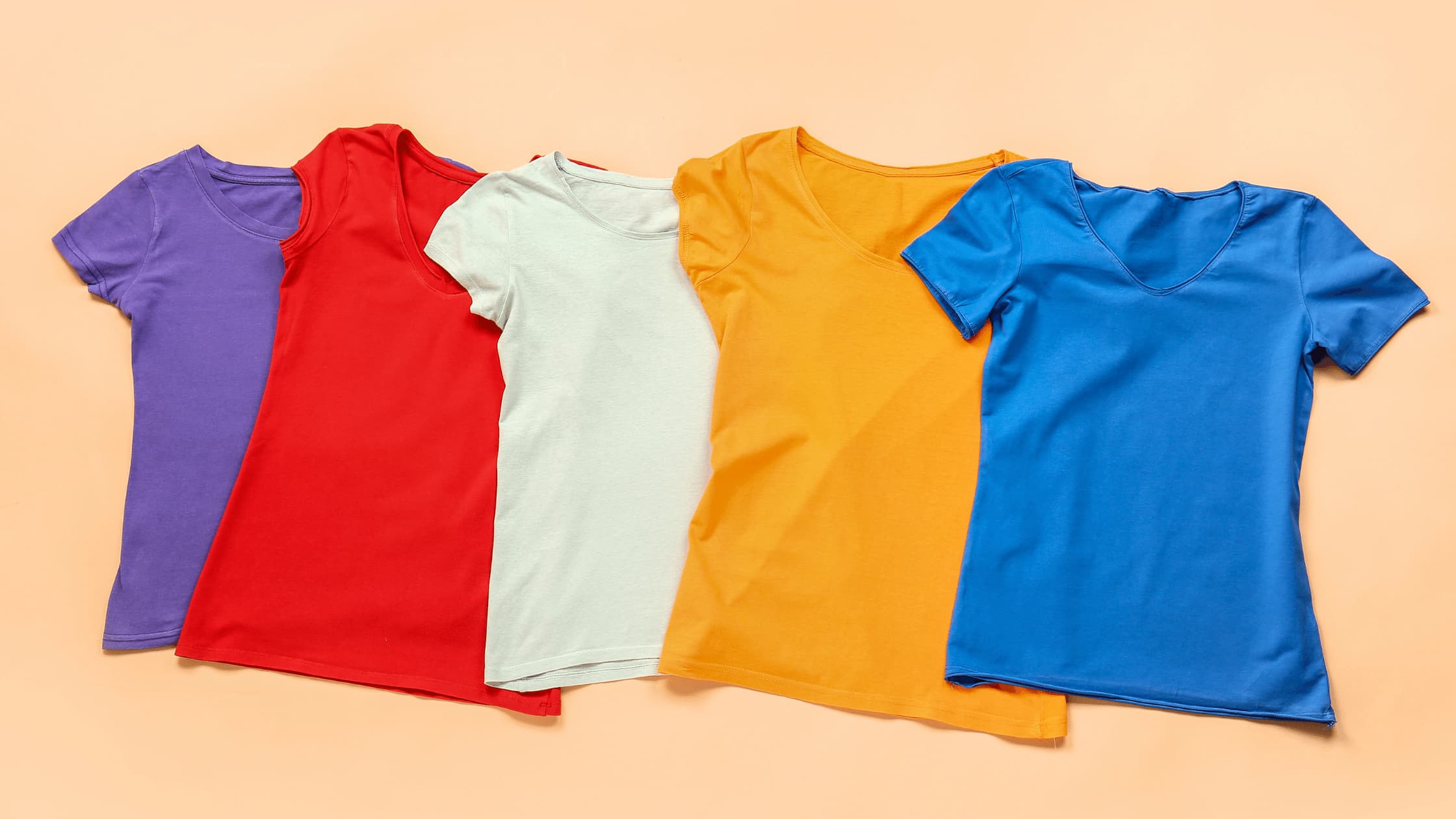 different color t-shirts variable products