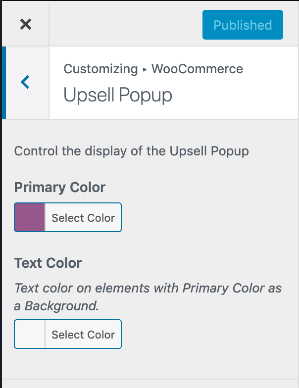 Style the upsell popup in WordPress