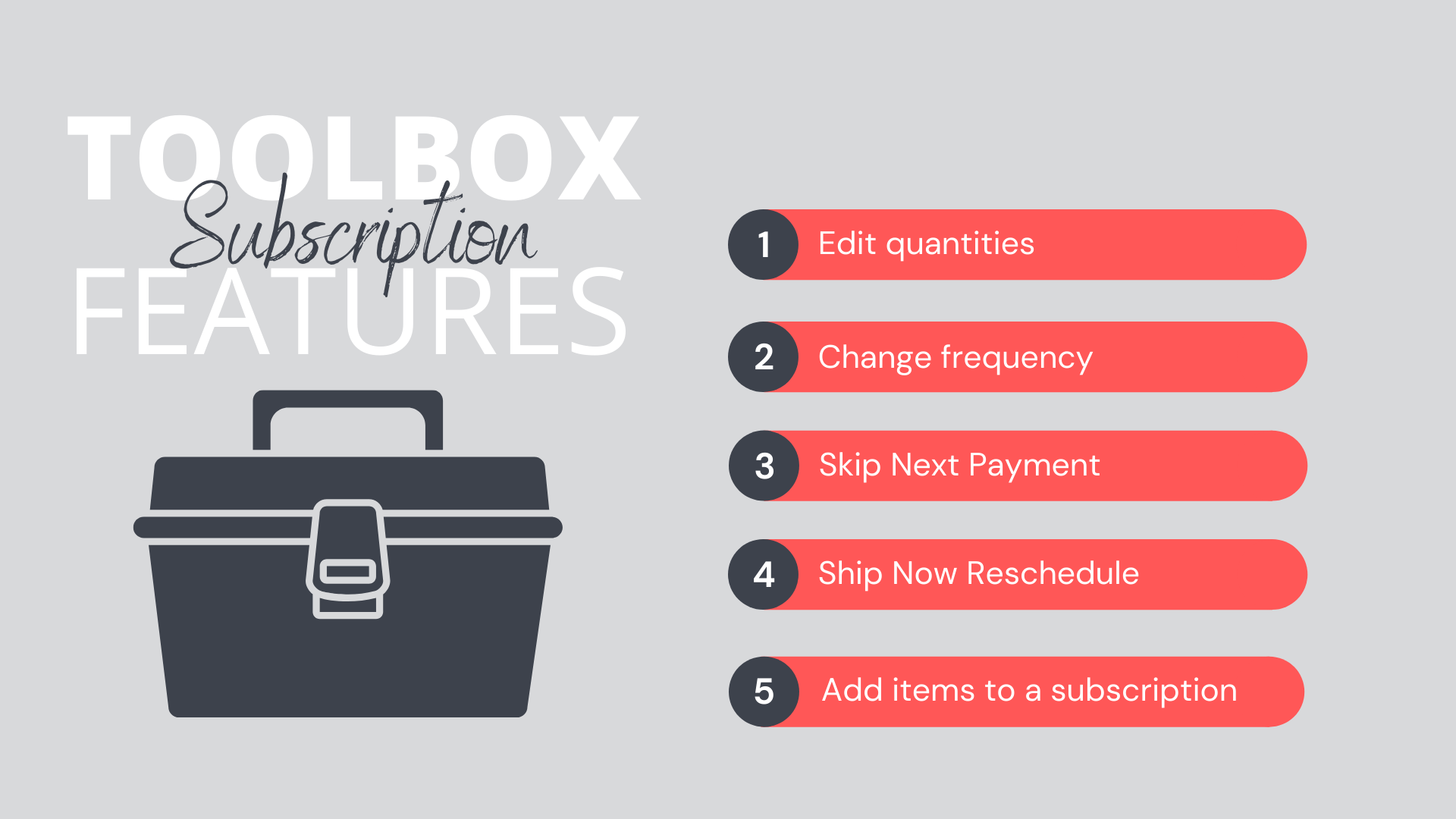 Toolbox for Subscription Features