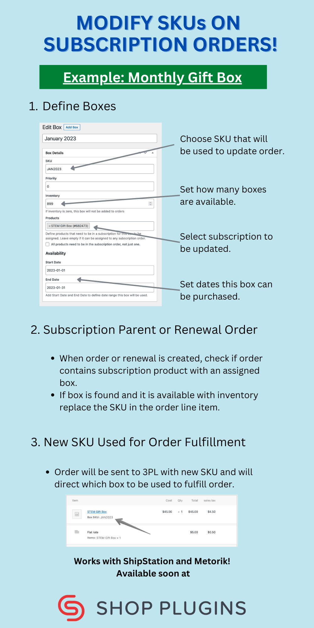 Modify SKUs on subscription orders